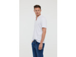 Polo sans boutonnage manches courtes en jersey et broderie poitrine