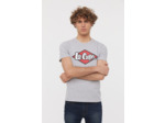 T-shirt manches courtes en coton bio avec print logo poitrine