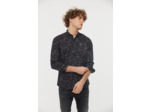Chemise allover avec poche et broderie poitrine