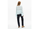 Chemise a volant avec bretelles baby blue