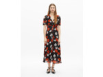 Robe longue imprimé fleuri noire black