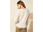 Pull col V avec finitions ajourées