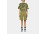 Short Cargo Kaki En Coton Et Lin wood kaki