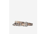 Ceinture En Cuir Embossee Python beige-brown