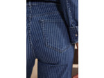 Jean droit et cropped à rayures en coton ROSIE