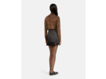 Mini jupe a details plisses black