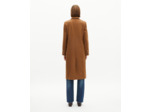 Manteau long croisé en laine camel brown