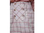 Jupe carreaux marron ecru