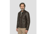 Blouson motard, cuir d'agneau