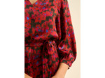 Robe courte à manches bouffantes