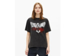 T-shirt manches courtes printe black washed