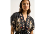 Robe longue imprimé placé