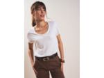 Tee-shirt col danseuse en coton modal