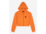 Sweat zippe avec blason orange