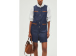 Robe sans manche en denim et cuir - PYRA