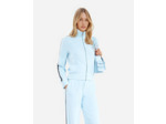 Sweat velours et strass baby blue