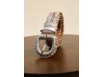 Ceinture tressée en cuir