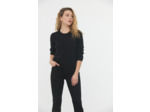 Pull basique esprit «liquette» col rond en coton bio