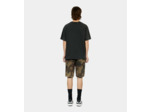 T-Shirt Noir Avec Broderie Logo black washed