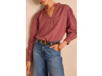 Blouse BETH en coton à carreaux