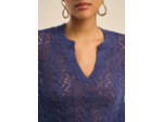 Pull droit à col tunisien et détails fantaisie