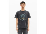 T-shirt avec sérigraphie panthère noir black washed