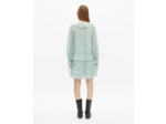 Robe courte manche longue a volant blue/green