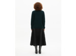 Pull col montant en laine vert foncé green