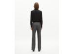 Pantalon tailleur droit en pied de puce noir et gris black