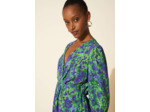 Robe imprimée courte manches 3/4