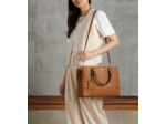Grand sac à main Romy en cuir grainé et lisse