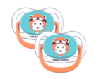 Lot 2 sucettes physio 0/6 mois bleu/orange Bleu