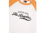 T-shirt manches courtes raglants a print ecru