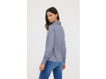 Chemise imprimé «70’s» col pointu en satin viscose