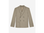 Veste de costume droite large beige melange