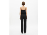 Pantalon tailleur en laine coupe droite noir black