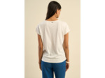 T-shirt à col tunisien et épaules tombantes