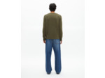 Pull avec détails ajourés kaki kaki