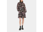 Robe courte imprimé fleuri black / purple