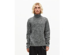 Pull col roulé mouliné noir et blanc black white