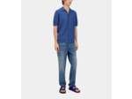 Chemise Bleue Manches Courtes En Maille middle navy