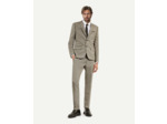 Veste de costume classique 2 boutons et pins beige melange