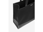 Tote bag en canvas et cuir grainé noir black