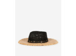 Chapeau en raphia black - cream
