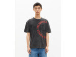 T-shirt avec sérigraphie gris black washed