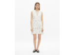 Robe courte à volants imprimé fleuri blanc white
