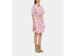Jupe Courte Imprimée Avec Smocks pink-white