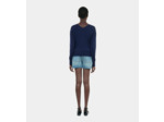 Cardigan En Laine Bleu Marine navy
