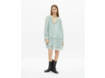 Robe courte manche longue a volant blue/green