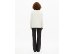 Pull col montant en laine écru ecru